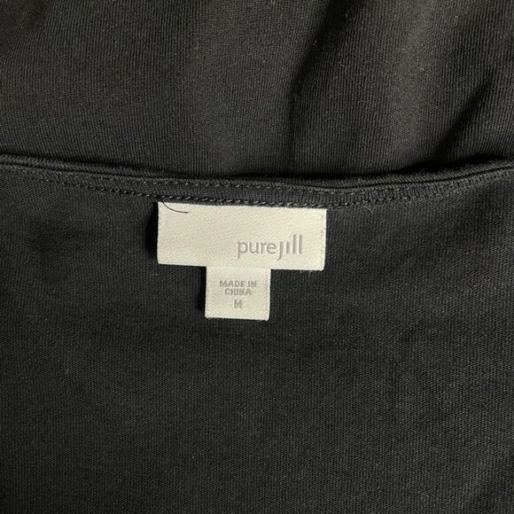 J. Jill Cardigan Top Womens Medium Black Cotton Modal Blend Knot Front - Picture 6 of 8